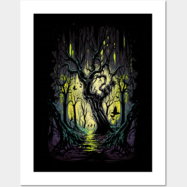 Creepy Forest 2 Wall Art by Bear Face Studios